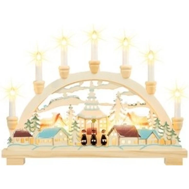 SIKORA Schwibbogen LB11-2 liebevoll colorierter LED Lichterbogen Motiv STERNSINGER, mit elektrischer Beleuchtung B:45cm – Bild 6