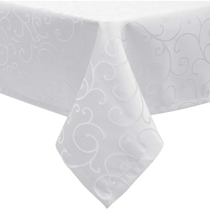 EUGAD Tischdecke (1-tlg), Damast Ornamente, mit Saum, Abwaschbar und Bügelfrei