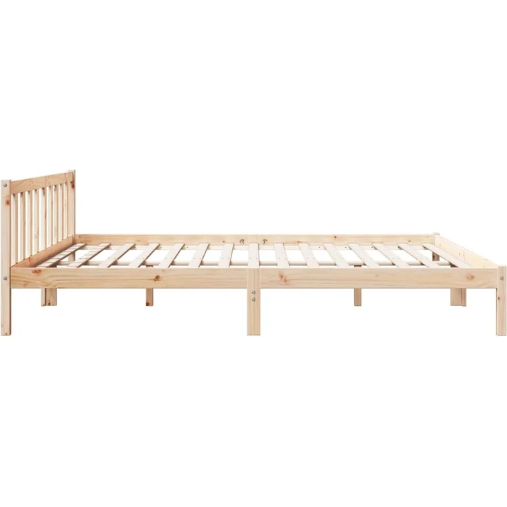 vidaXL Massivholzbett Extra Lang ohne Matratze 180x220 Kiefernholz 852452 – Bild 5