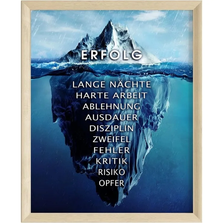 JUSTGOODMOOD Poster Premium ® Eisberg Erfolg · Gletscher · Motivation · ohne Rahmen, Poster in verschiedenen Größen Verfügbar, Poster, Wandbild