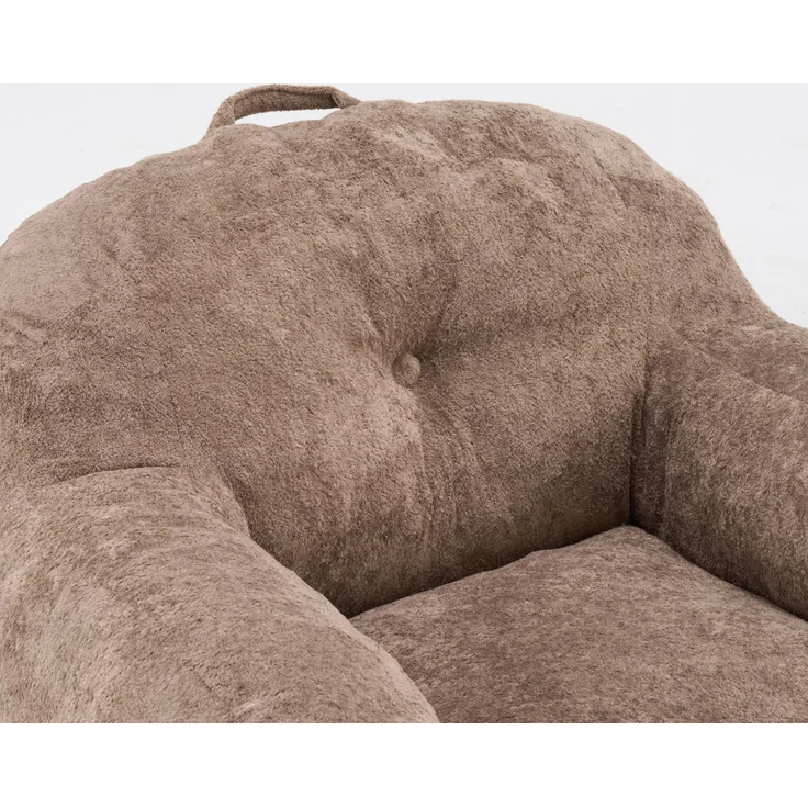 DESVIAE Sitzsack Khaki aus Kunstfell – 49x45x33 cm – Armlehnen – Bild 8