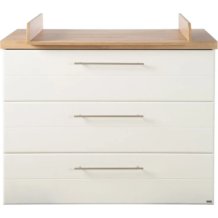 roba Kinderzimmerset 'Nele' 3-teilig - Bett 70 x 140 - Wickelkommode - Kleiderschrank 3-türig - Weiß – Bild 7