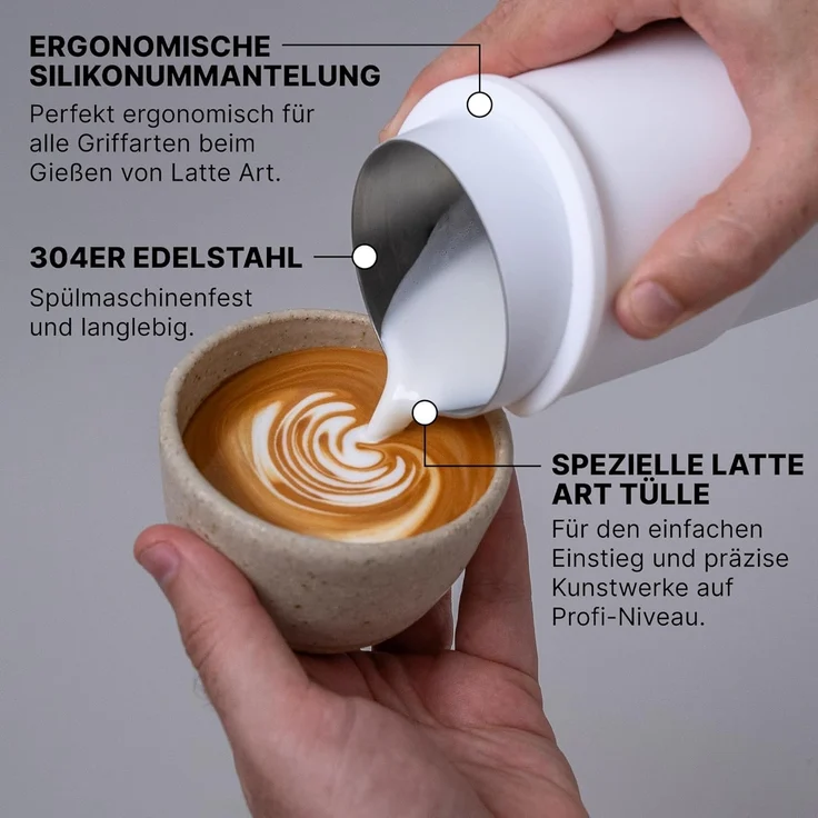 Subminimal FlowTip Jug Handless White Milchkännchen – Bild 2