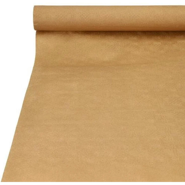 Papiertischtuch mit Damastprägung 25 m x 1 m natur – Bild 1