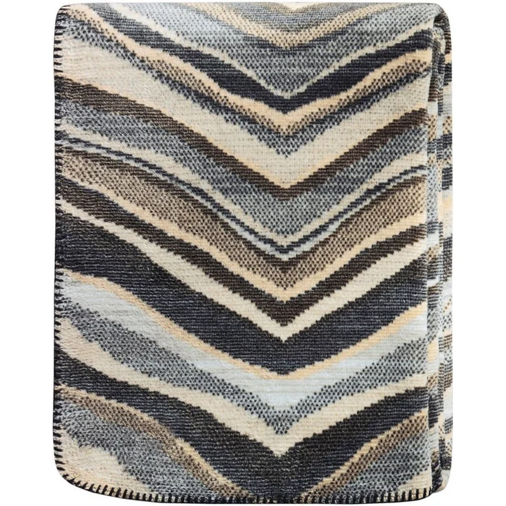 Wohndecke Wildline mit geketteltem Zierstich, Biederlack, Made in Germany – Bild 2