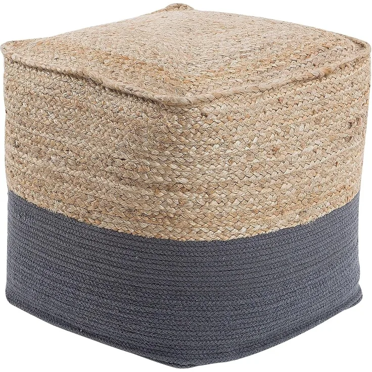 Pouf dunkelgrau 44x44 cm KIRAMA