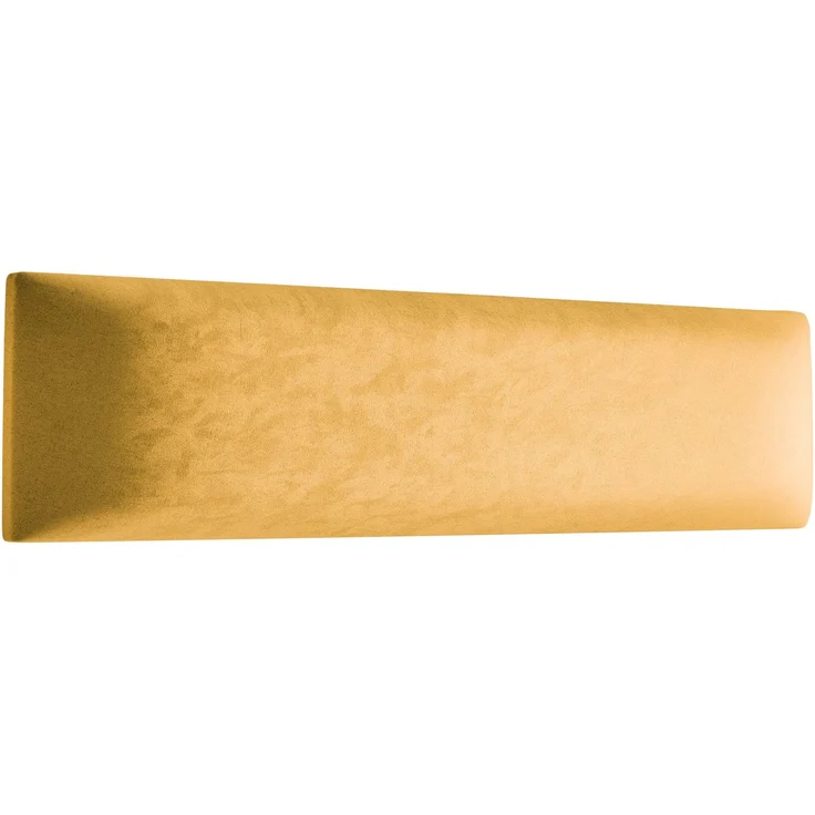 Muralo Samt Wandkissen Stoff Polsterpaneel Schlafzimmer Wohnzimmer Bett Wandpolster Bettkopfteil Lendekissen Modern Luxus Gepolstert Polster Paneel (Gelb, 90 cm x 30 cm)