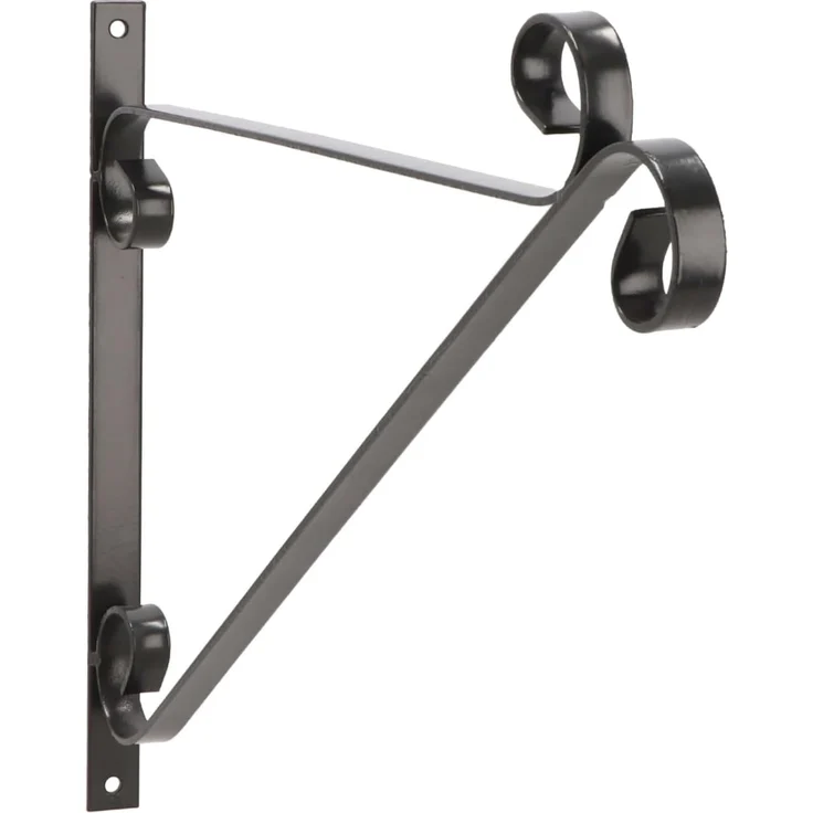 Haken Schnörkel XL Blumen Ampel 48 cm Wand Halterung Deko Garten Laterne Eisen – Bild 3