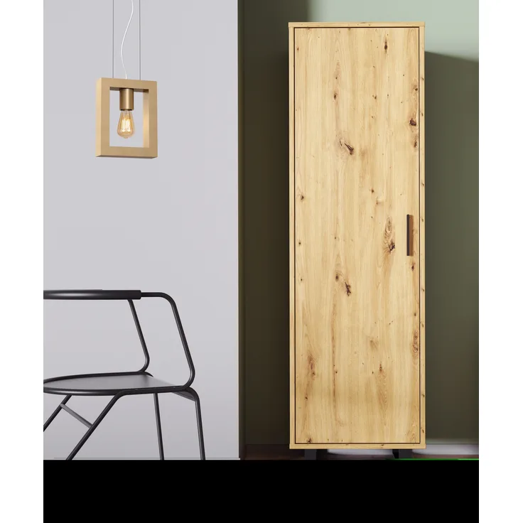 FORTE Maracay Kleiderschrank, Holzwerkstoff, Braun, 59,8 x 198,2 x 41,5 cm