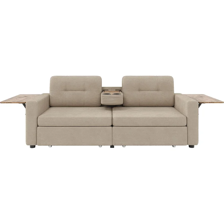 ZUBALIYA Schlafsofa 71x57.5 cm, mit Schreibtisch, mit Schubladen, mit Stauraum, mit Ablageflächen, mit Ausziehbett – Bild 13