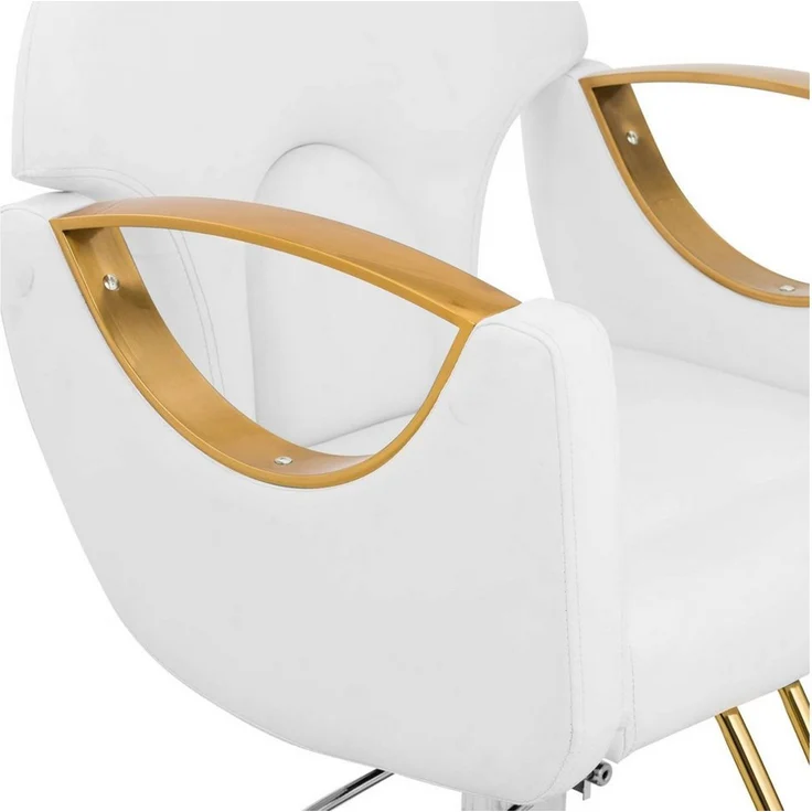 Physa Armlehnstuhl Friseurstuhl Barton Weiß Barberstuhl Friseursessel höhenverstellbar, Weiß – Bild 3