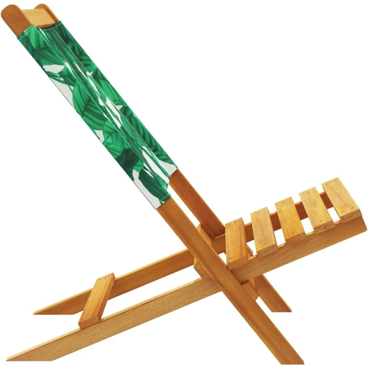 vidaXL Gartenstühle 8 Stk. Klappbar Grün Stoff und Massivholz 3214651 – Bild 5