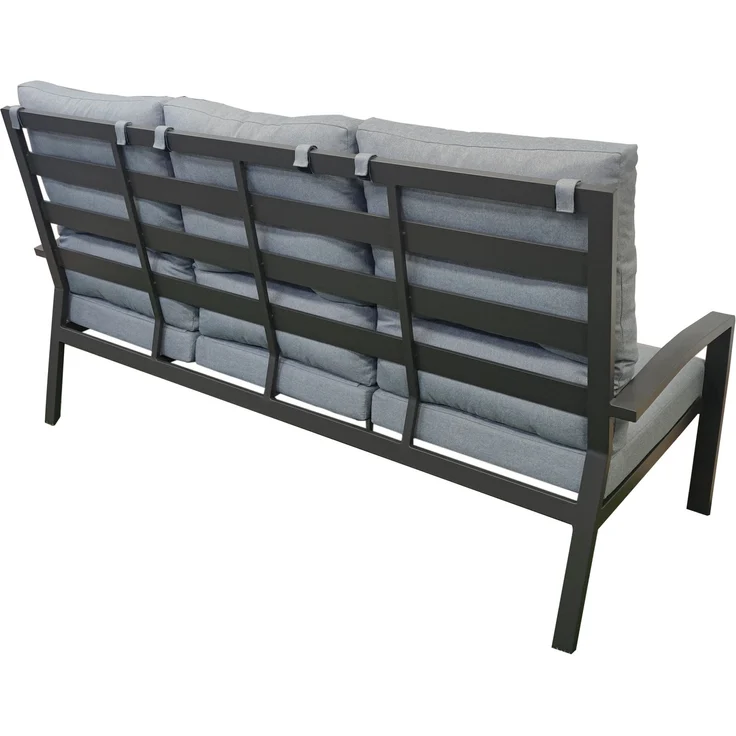 Gartensofa Bondino, Aluminium, Grau, 210 x 85 x 109 cm – Bild 5