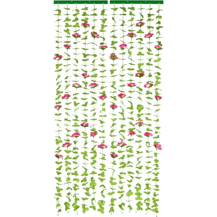 Maximex Türvorhang Rosen, Klettband (1 St), halbtransparent, Blättervorhang für Balkon und Terrasse, Insekten- und Sichtschutz