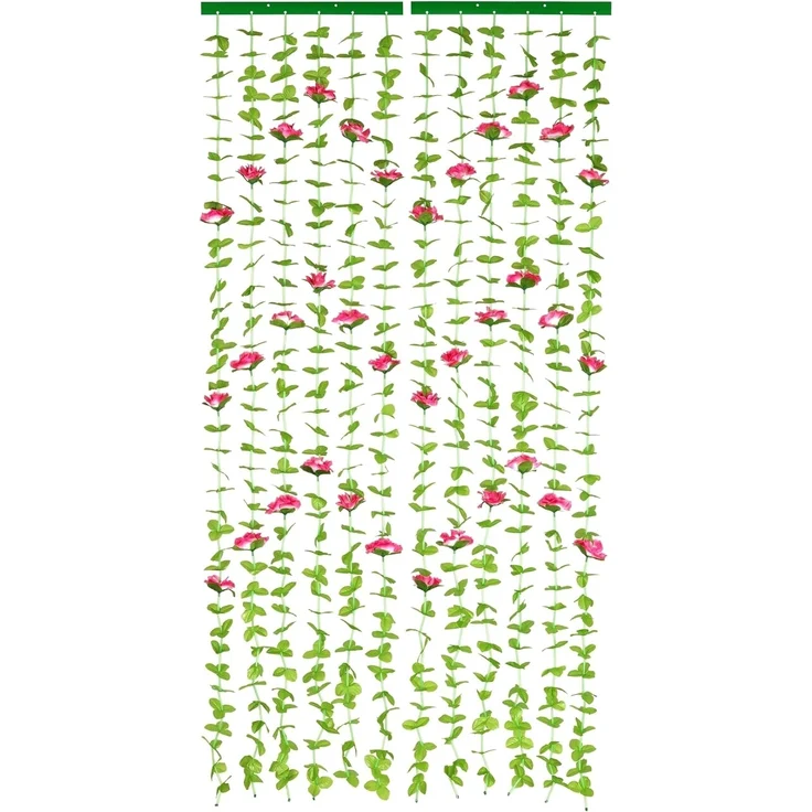 Maximex Türvorhang Rosen, Klettband (1 St), halbtransparent, Blättervorhang für Balkon und Terrasse, Insekten- und Sichtschutz – Bild 1