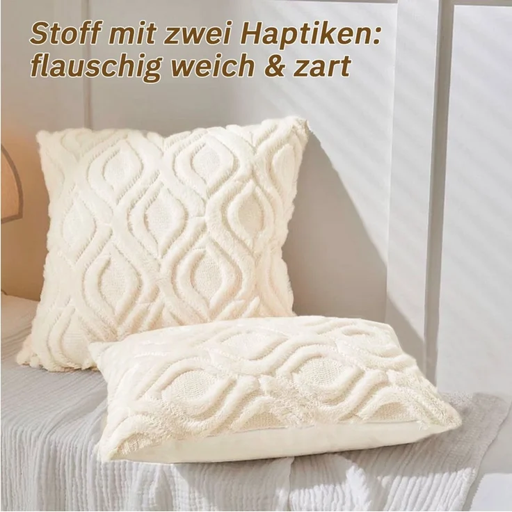 M&W DAS DESIGN Kissenbezüge Kissenbezug Zierkissenbezüge PP-Baumwolle 45x45cm 2er – Bild 3