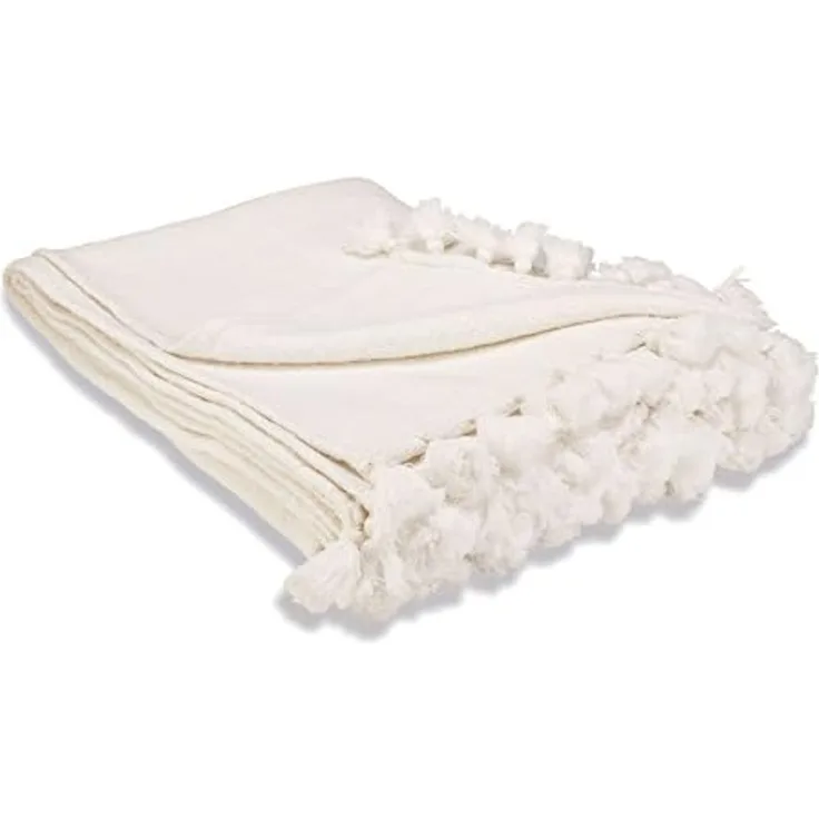 Mirabeau Tagesdecke Plaid Amlamé weiß