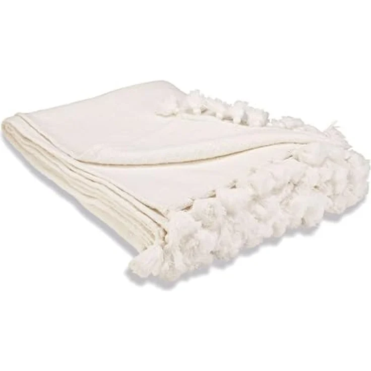 Mirabeau Tagesdecke Plaid Amlamé weiß – Bild 1