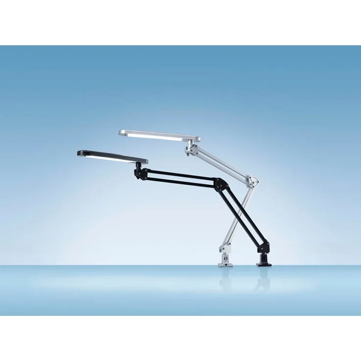 Hansa LED-Tischleuchte 4 Stars, mit Klemme, silber
