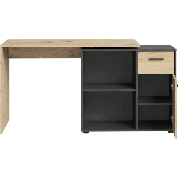 Schreibtisch >ALBRECHT 1< in Viking Eiche - Matera - 83x74x117cm (BxHxT) – Bild 6