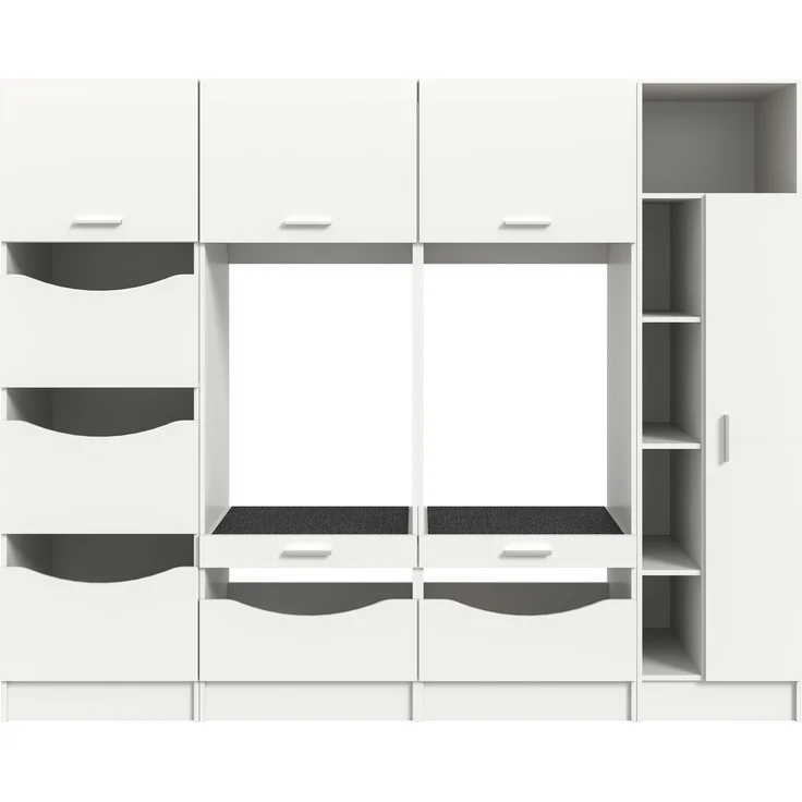 Waschmaschienenumbau Set (B/H/T: 233x195x68 cm) in weiß Nachbildung – Bild 2