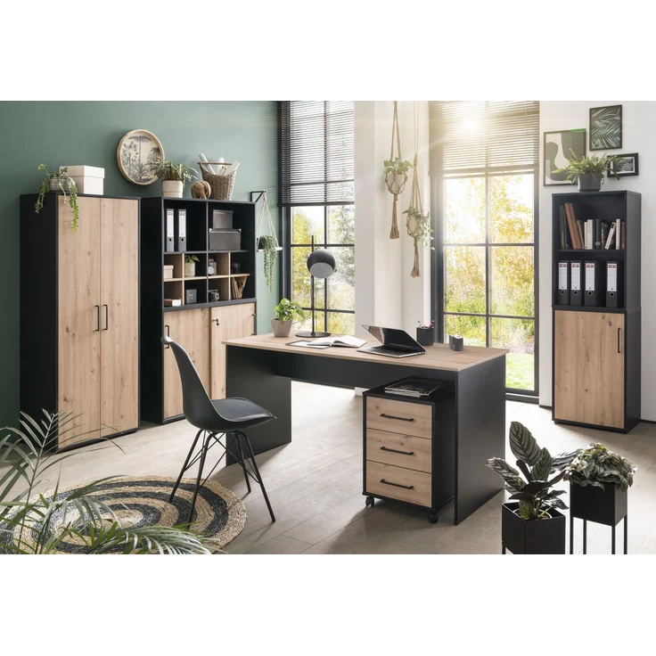 Schildmeyer ‘Aino‘ Hochschrank, schwarzmatt, Breite 65 cm, Made in Germany – Bild 3