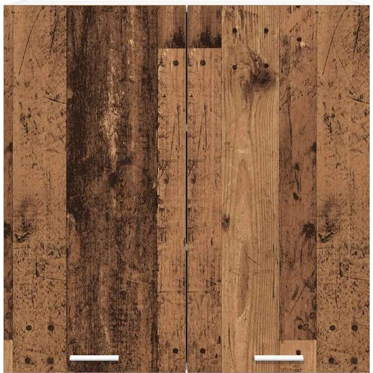 Küchen-Hängeschrank, Wandschrank mit Speicher Altholz 80 x 31 x 80 cm Holzwerkstoff – Bild 6