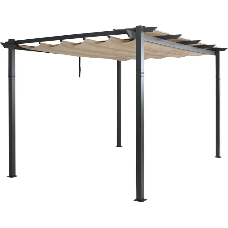 Mendler 'HWC-N93' Pergola, Aluminium beige, 3 x 4 m – Bild 9