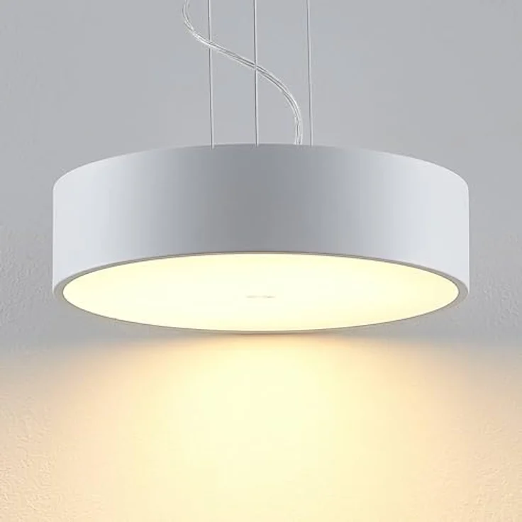 Arcchio LED Noabelle, Pendelleuchte in Weiß aus Metall, 1-flammig, energiesparend – Bild 3