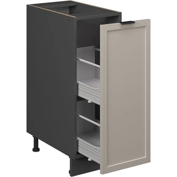 Apothekerschrank Fame-Line GrauBeige 30 cm ohne Arbeitsplatte Vicco – Bild 4