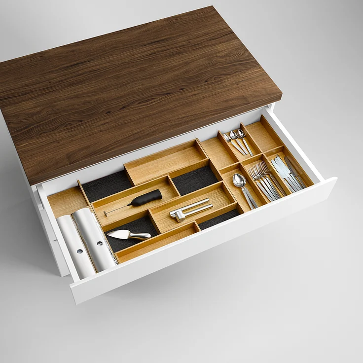 Modify Besteckeinsatz Set 1000, Eiche hell / Besteckkasten-Set Holz – Bild 1