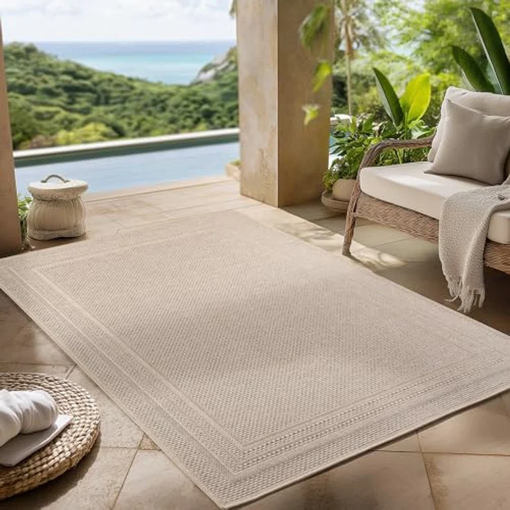 Carpettex Outdoorteppich Boho Design, Läufer, Höhe: 5 mm, Outdoor Teppich Wetterfest Modern Design Wohnzimmer Küchen Terrasse – Bild 2
