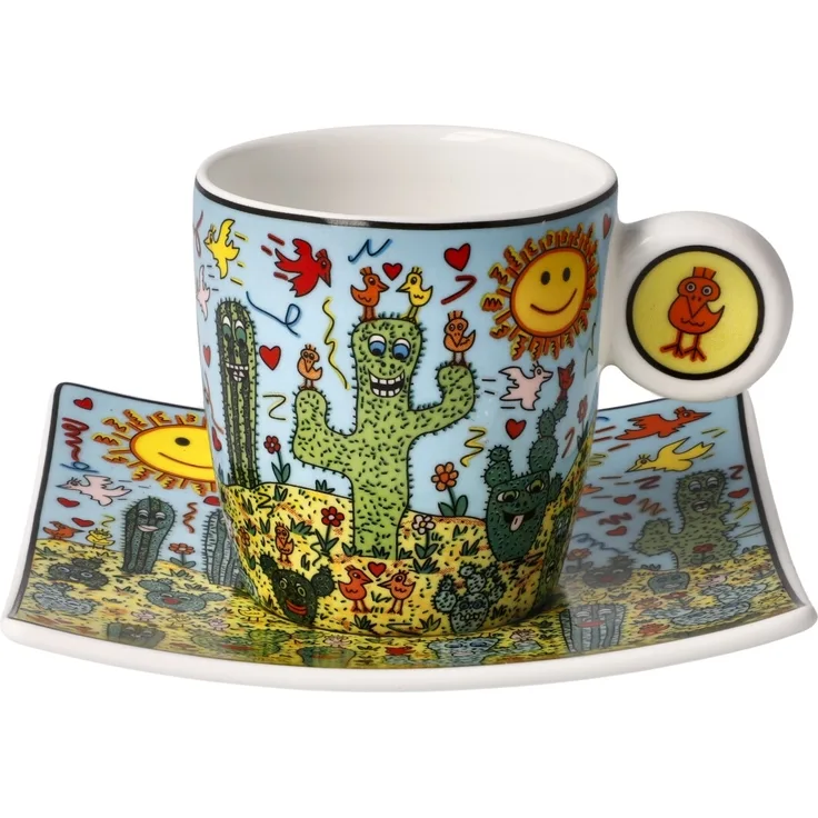 Goebel Espressotasse James Rizzi - Desert Life, Fine Bone China, Bunt, 0. 1 L, 26102721