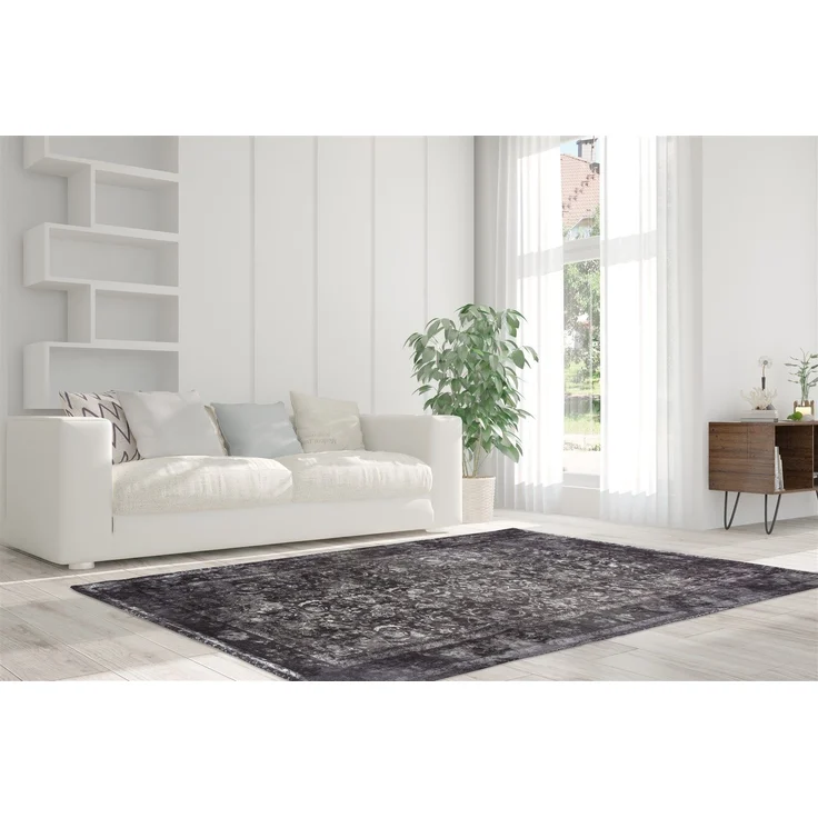 Teppich >Vintage< in Grau, 100% Modacryl - 200x140cm (LxB) – Bild 2