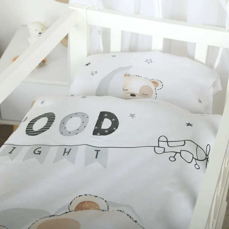 Baby Best Babybettwäsche Sleeping little bear, Renforcé, 2 teilig, Wendebettwäsche – Bild 3