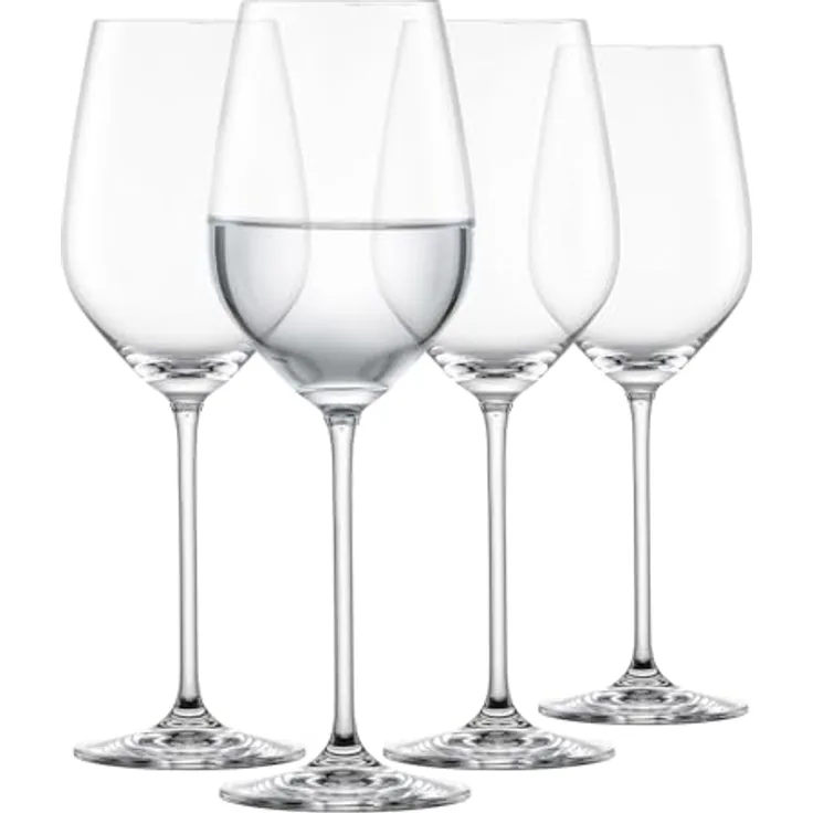 SCHOTT ZWIESEL Rotweinglas Fortissimo (4er-Set), edle Kristallgläser für Rotwein oder Wasser, spülmaschinenfeste Tritan-Weingläser, Made in Germany (Art.-Nr. 123681)