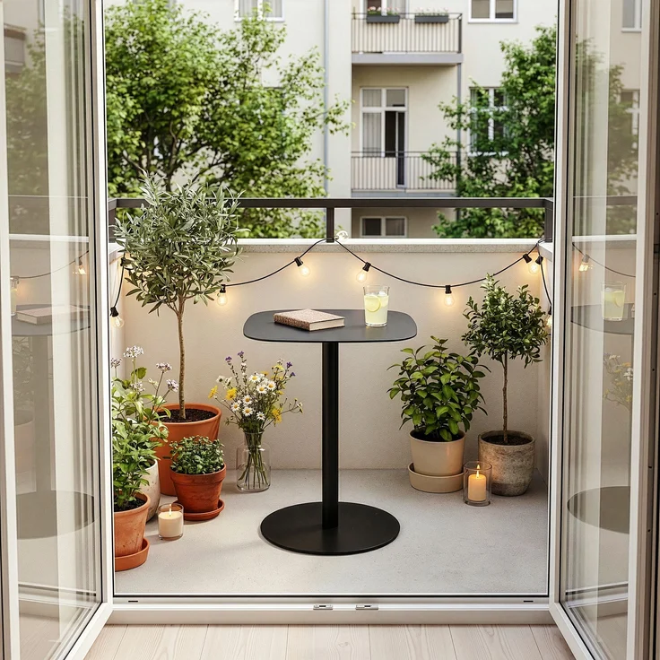 Beistelltisch Nastätten 50x40x40 cm Schwarz [en. casa] – Bild 3