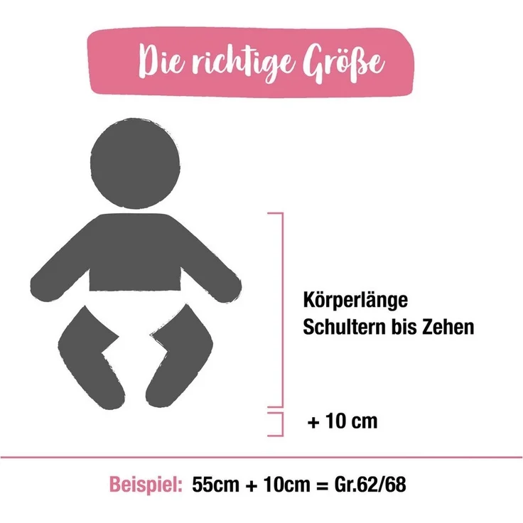 Ehrenkind Ganzjahresschlafsack Schlafsack Rund 2.5 TOG, Bio-Baumwolle, Baby Schlafsack (Standard 100 by OEKO-TEX, 100% Bio-Baumwolle, Ganzjahresschlafsack, 2.5 TOG), Schlafsack Baby 2.5 TOG, Babyschlafsack – Bild 3