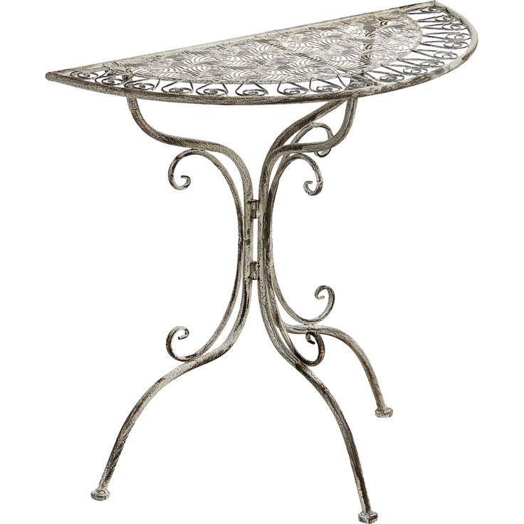 Outdoor Bistrotisch NURRA 80 cm 36 cm Metall Grau