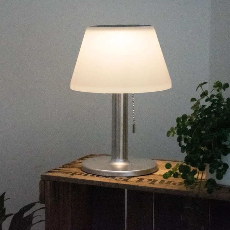 2er Set LED Solar Tischleuchte, Kunststoff, weiß, Höhe 28 cm – Bild 5
