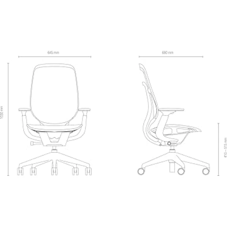 Karman Steelcase Ergonomischer Bürostuhl, höhenverstellbarer Stuhl mit Rot-Blau Bezug – Bild 3