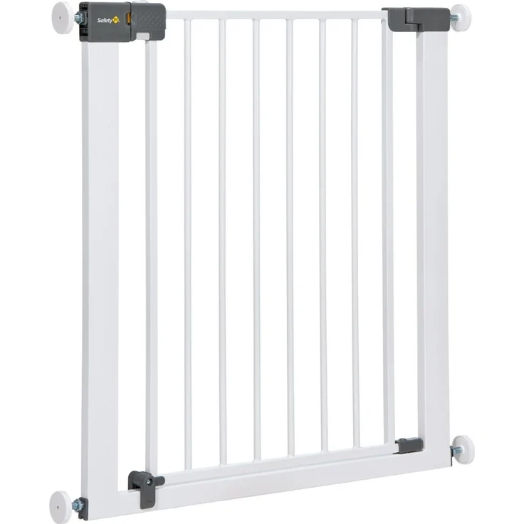 Safety 1st Quick Close Plus Treppenschutzgitter, extra sicheres Metall, Türschutzgitter zum Klemmen, weiß, bis 136 cm verlängerbar – Bild 3