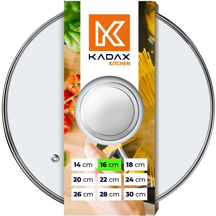 KADAX Glasdeckel 16 cm, hitzebeständig für Topf – Bild 3