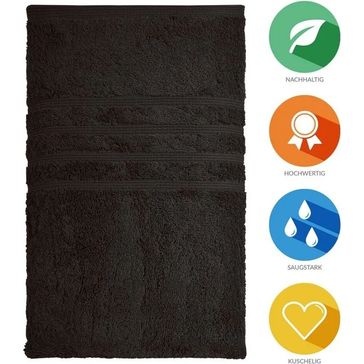 Lavea Handtücher Bali Handtuch 50x100 cm, Sporthandtuch, Fitness-Handtuch, Weiches Bio-Baumwollfrottee (1-St), pflegeleicht, GOTS-zertifiziert, extra saugstark mit 500g/m² – Bild 3