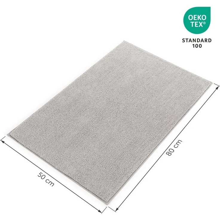 Blumtal Badematte rutschfester und weicher Badezimmerteppich, rutschsicher, strapazierfähig, waschbar, Polyester, Badvorleger in 50x80 cm - waschbar – Bild 2
