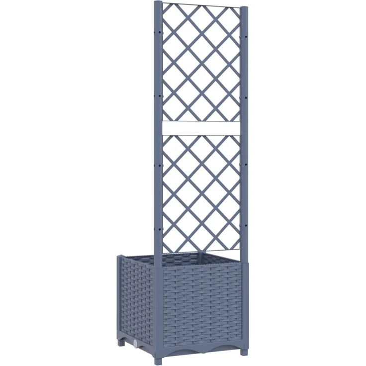 vidaXL Garten-Pflanzgefäß mit Spalier Blaugrau 40 x 40 x 136 cm PP 318249 – Bild 6