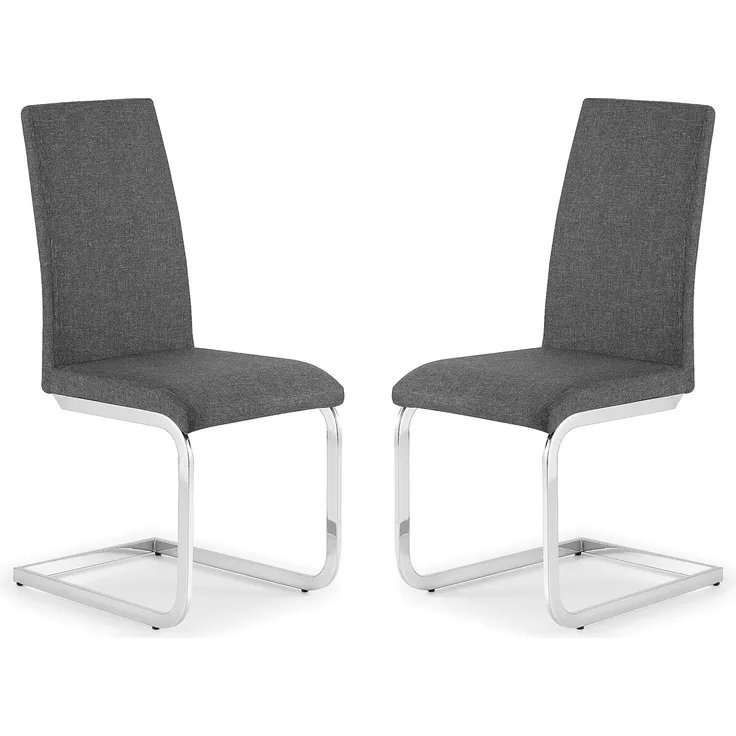 Julian Bowen Roma Freischwinger-Stuhl, 2 Stück, grau