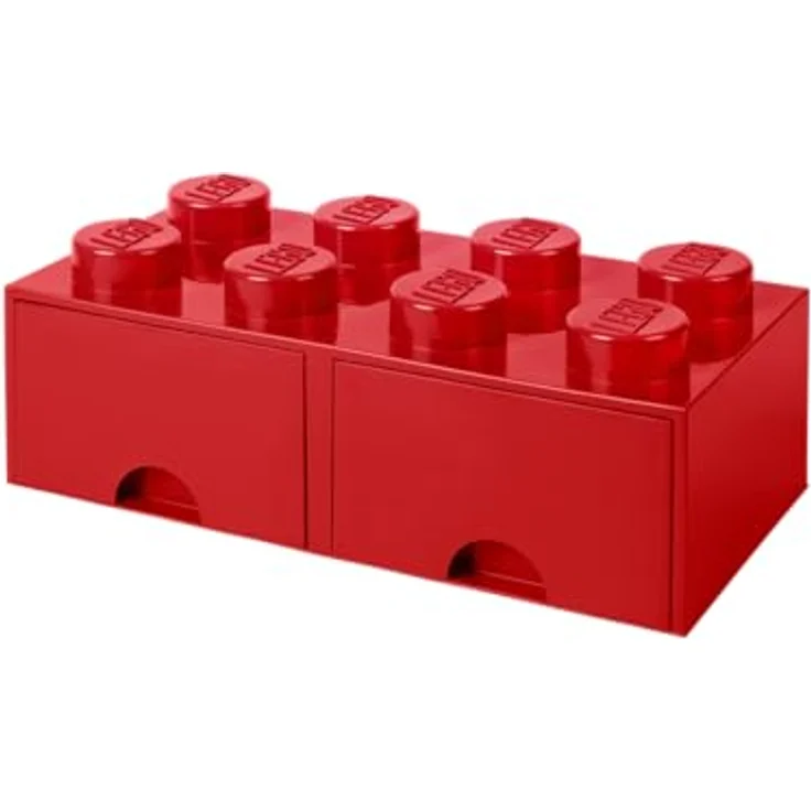 Lego 'Storage Brick 8' Aufbewahrungsbox rot mit 2 Schubladen – Bild 5
