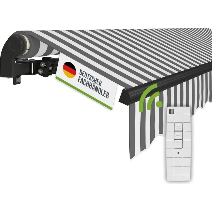 empasa Gelenkarmmarkise "START PLUS" elektrische Markise mit Fernbedienung & Handkurbel