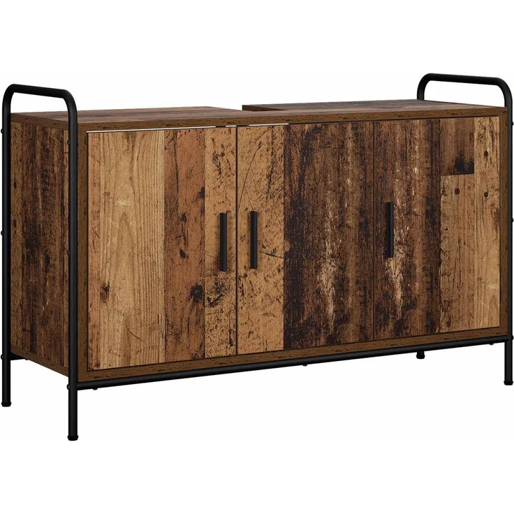 vidaXL Badezimmerschrank-Set 4 stk. Altholz 40 x 36 x 181 cm 3444625 – Bild 6